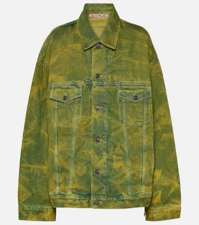 Acne Studios 大廓形修身牛仔夹克 In Green