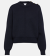 Bottega Veneta Ribbed-knit Wool Sweater In Blue