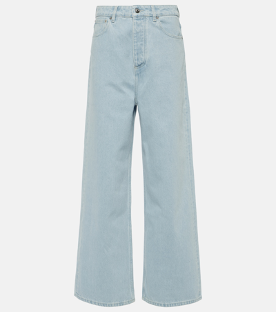 Nanushka Weite Cropped-jeans In Blue