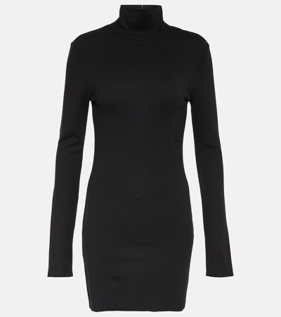 Ami Alexandre Mattiussi Black Stretch Lyocell Blend Mini Dress