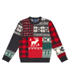 POLO RALPH LAUREN PATCHWORK WOOL AND COTTON-BLEND SWEATER