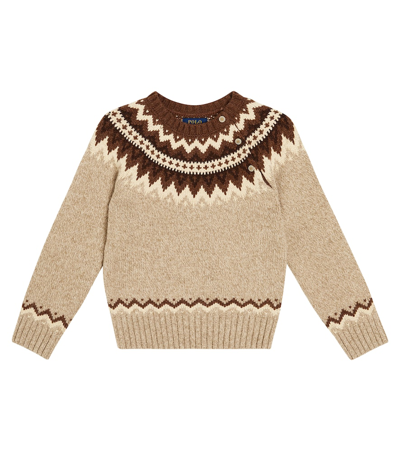 Polo Ralph Lauren Kids' Fair Isle Wool-blend Sweater In Red