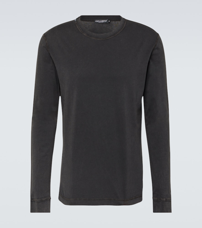 Dolce & Gabbana Cotton Jersey T-shirt In Black