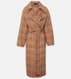 Joseph Chatsworth Checked Wool-blend Coat In Brown