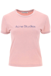 Acne Studios Logo Cotton Jersey T-shirt In Pink