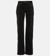 MARINE SERRE PRINTED HIGH-RISE STRAIGHT JEANS