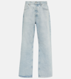 Ag X Emrata Clove Relaxed Vinte Straight Jean In Blue