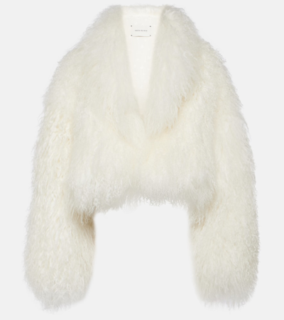 Magda Butrym Shearling Jacket In White