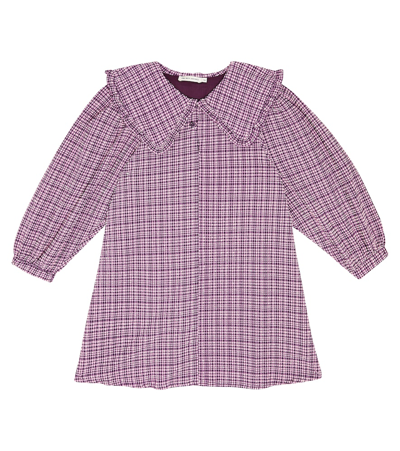 The New Society Kids' Anabella Checked Dress In Pink