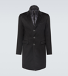Herno Double Collar Coat In Black