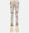 Jean Paul Gaultier Stripe-print Flared Trousers In Multicoloured