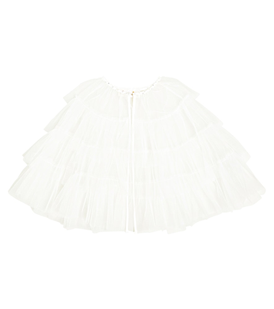 Tutu Du Monde Kids' Songbird Embellished Tulle Cape In White