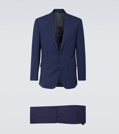 Thom Sweeney Wool Suit In Blue