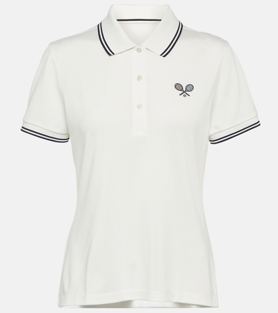 Tory Sport Piqué Polo T-shirt In White