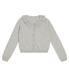 Il Gufo Ruffle-trimmed Wool Cardigan In Grey