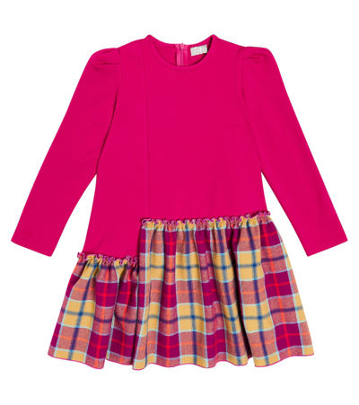 Il Gufo Kids' Checked Dress In Pink