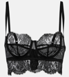 Dolce & Gabbana Chantilly Lace Bralette Top In Black