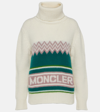 Moncler Dolcevita Intarsia Wool Turtleneck Sweater In Multicoloured