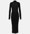 Dolce & Gabbana Lace-panel Midi Dress In Black