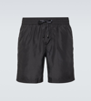 Dolce & Gabbana Logo Plaque Short Swimsuit In Black