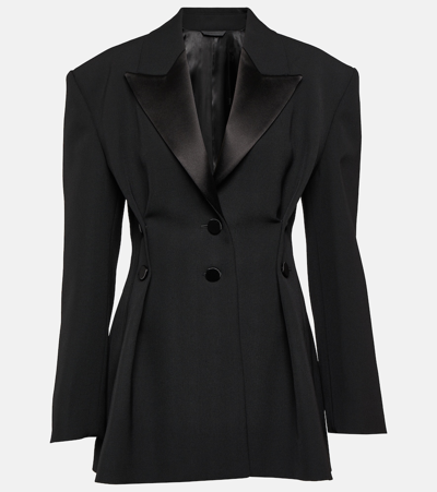 Givenchy Double-breasted Wool Blazer In Black
