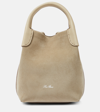 Loro Piana Bale Micro Suede Tote Bag In Green