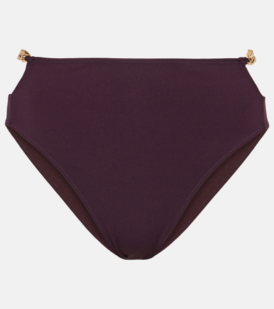 Stella Mccartney Chain-trimmed Bikini Bottoms In Red