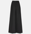 Alexandre Vauthier High-rise Wool Wide-leg Pants In Black