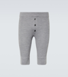 DOLCE & GABBANA BUTTONED WOOL-BLEND SHORTS