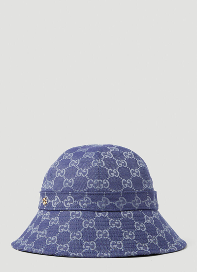 Gucci Gg帆布漁夫帽 In Blue