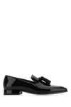 Jimmy Choo Foxley Leather Tassel Loafers In Black