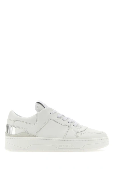 Jimmy Choo Woman White Leather Florent Sneakers