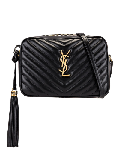 Saint Laurent Women Medium Lou Leather Camera Bag In Black