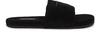 Tom Ford Velvet Effect Slippers Embroidered Logo Shoes In Black