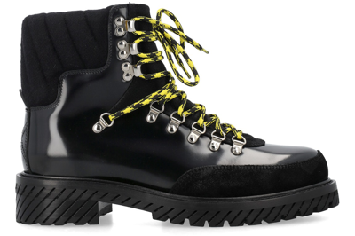 Pre-owned Off-white Gstaad Lace Up Boot Black