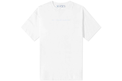 Pre-owned Off-white Marker Oversized Skate T-shirt White Blue