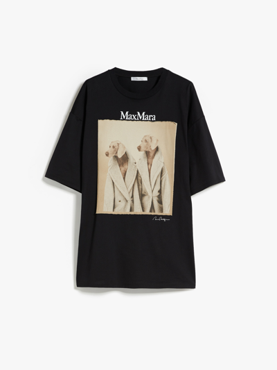 Max Mara Tacco Dog T-shirt In Black