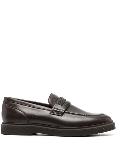 Brunello Cucinelli Loafer With Jewelry In Black
