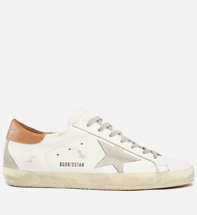 Golden Goose Super-star Low-top Sneakers In White/ice/light Brown