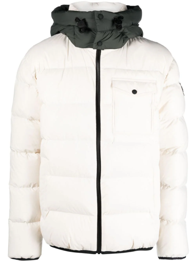 Moose Knuckles Panelled Padded Jacket In White