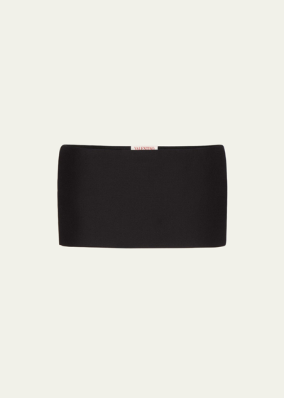 Valentino Crepe Couture Mini Skirt Woman Black 40 In ブラック