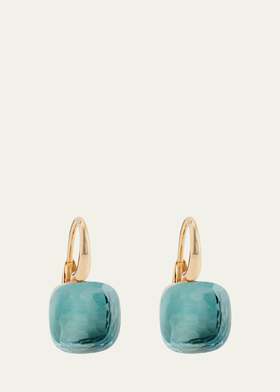 Pomellato Nudo 18k Gold Classic Earring With Sky Blue Topaz