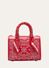 Amiri Triangle Micro Bandana Top Handle Bag In 610 Red