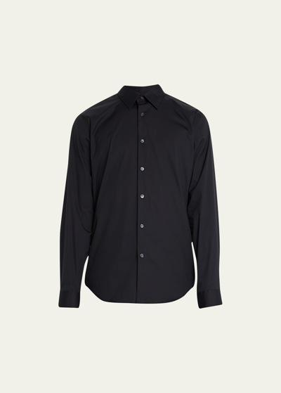 Theory Sylvain Good Cotton Slim Fit Button Down Shirt In Black