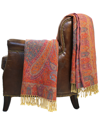 MELANGE HOME MÉLANGE HOME MARRAKESH PAISLEY WOOL JACQUARD THROW