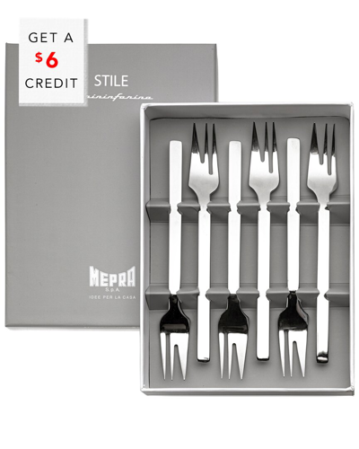Mepra Gift Box 6pc Cake Forks With $6 Credit