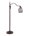 Lalia Home Vintage Arched Light Floor Lamp With Iron Mesh Shade In Red