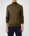 Bugatchi Men's Super Fine Merino Wool Turtleneck In Khaki