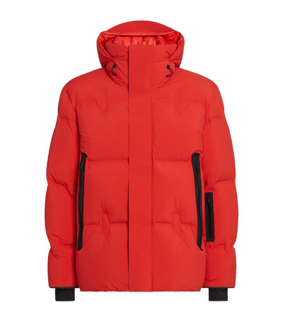 Zegna Drawstring-hood Puffer Jacket In Red