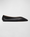 LE MONDE BERYL LUNA CALFSKIN BALLERINA FLATS